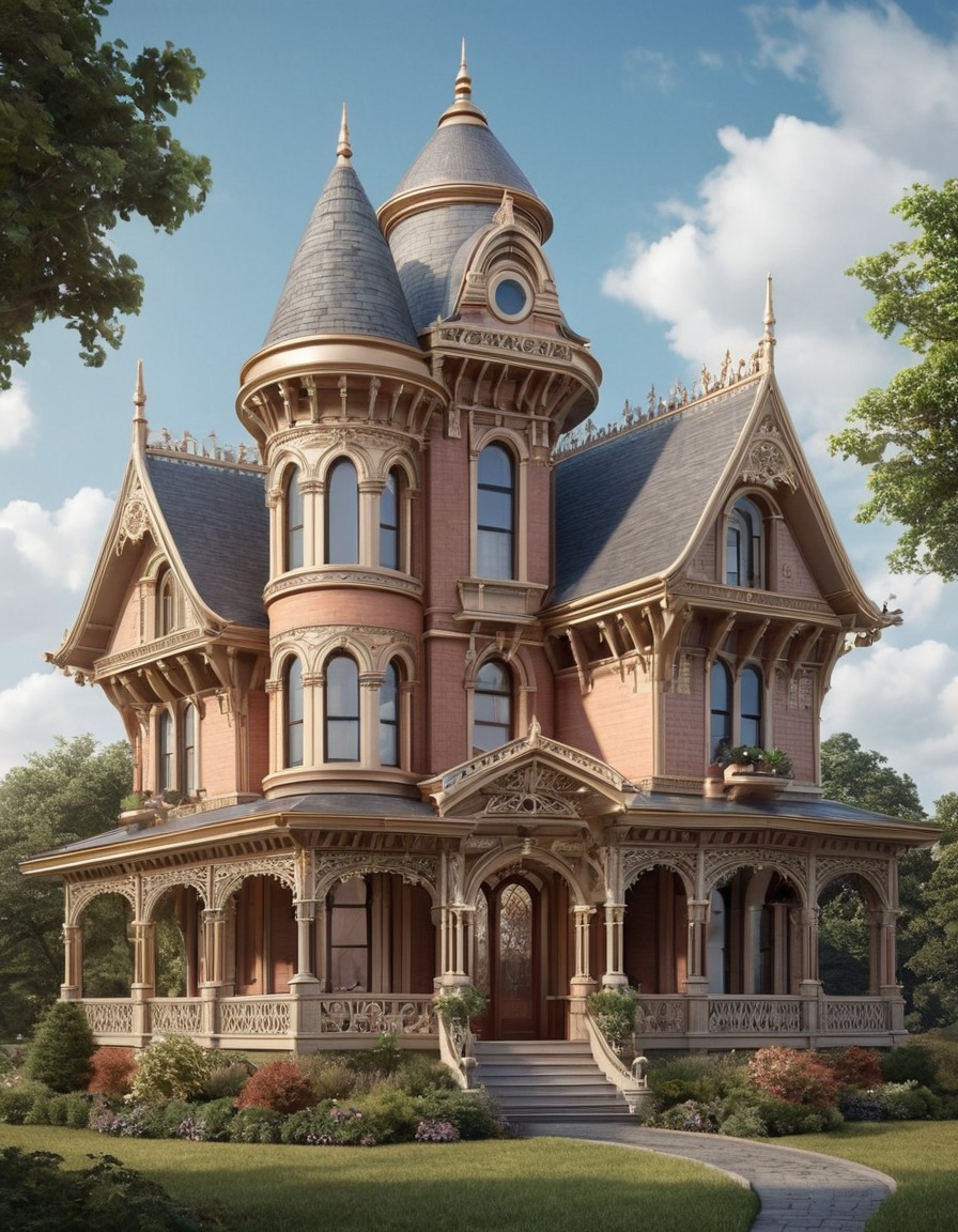 victorian architecture, historic building, turret, architectural detail, ornate design, architecture