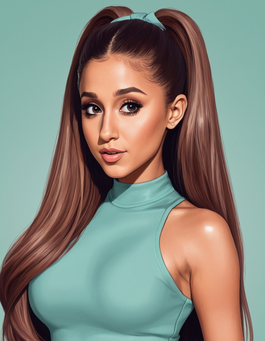 ariana grande, celebrity, funny, art, painting, humor