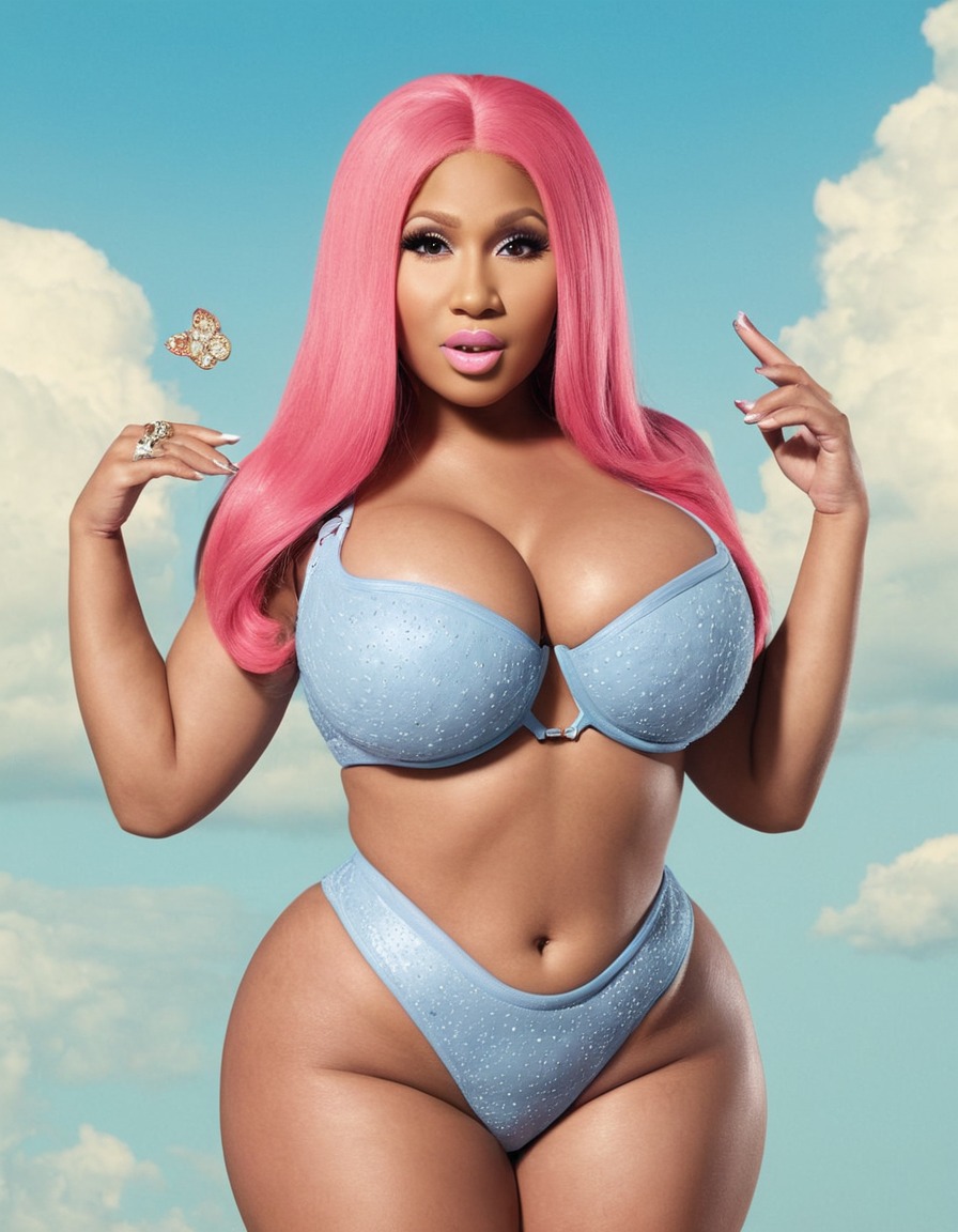 nicki minaj, overweight, photo manipulation, humor, fat