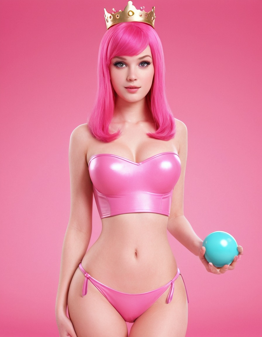 princess bubblegum, adventure time, cartoon character, fictional princess, humanized character, cosplay inspiration, fantasy