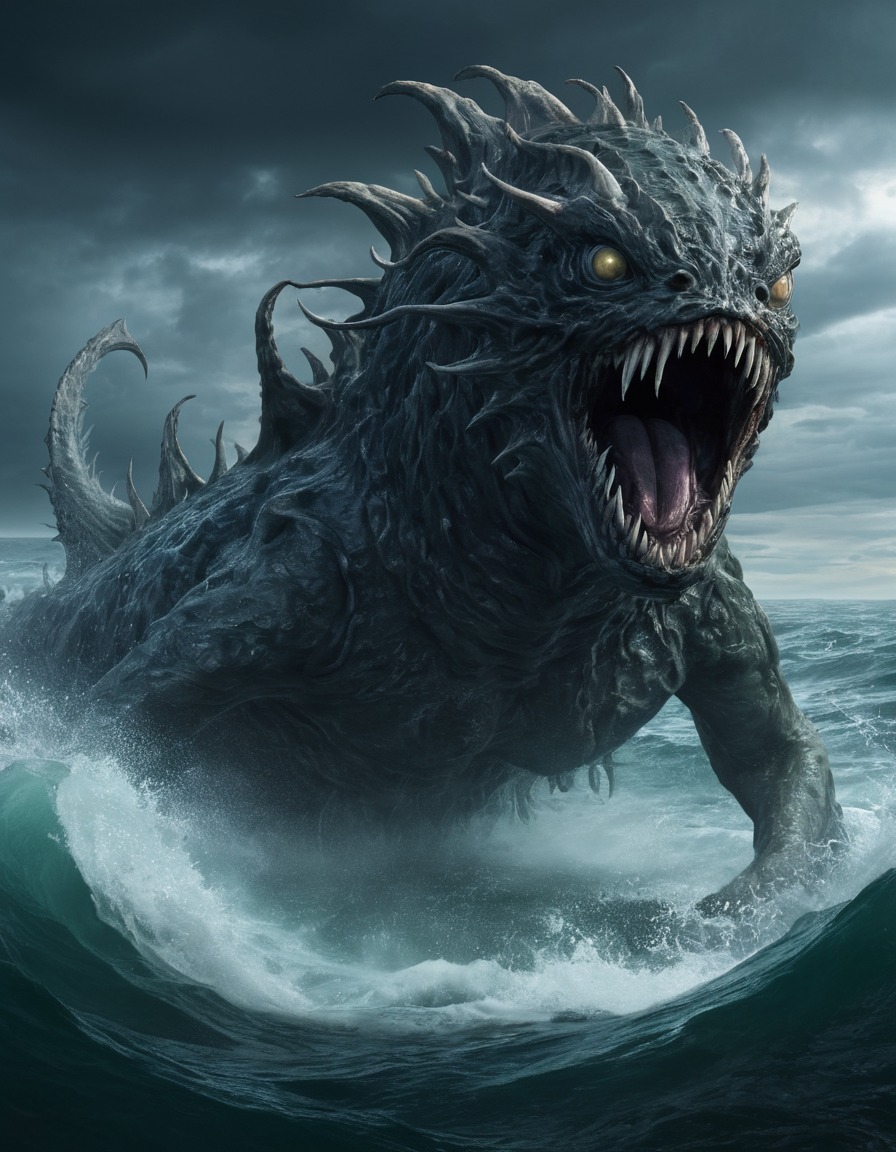 charybdis, sea monster, mythology, greek mythology, legendary creature, dangerous waters, epic