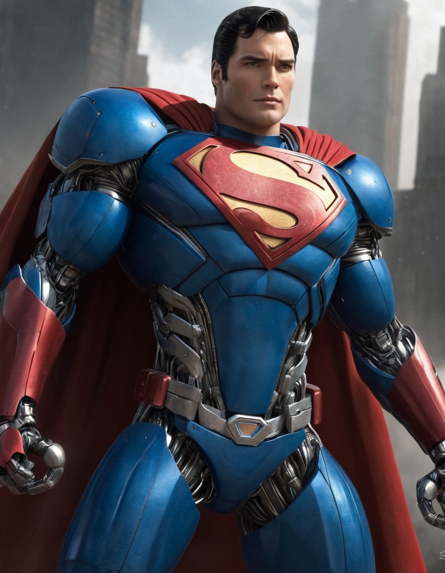 superman, robot, science fiction, dc comics, cyborg, technology