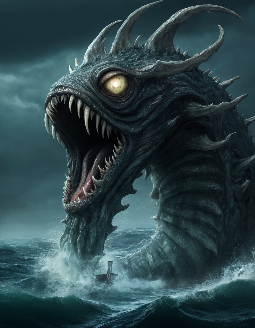 lusca, sea monster, mythology, caribbean folklore, terrifying creature, marine legend