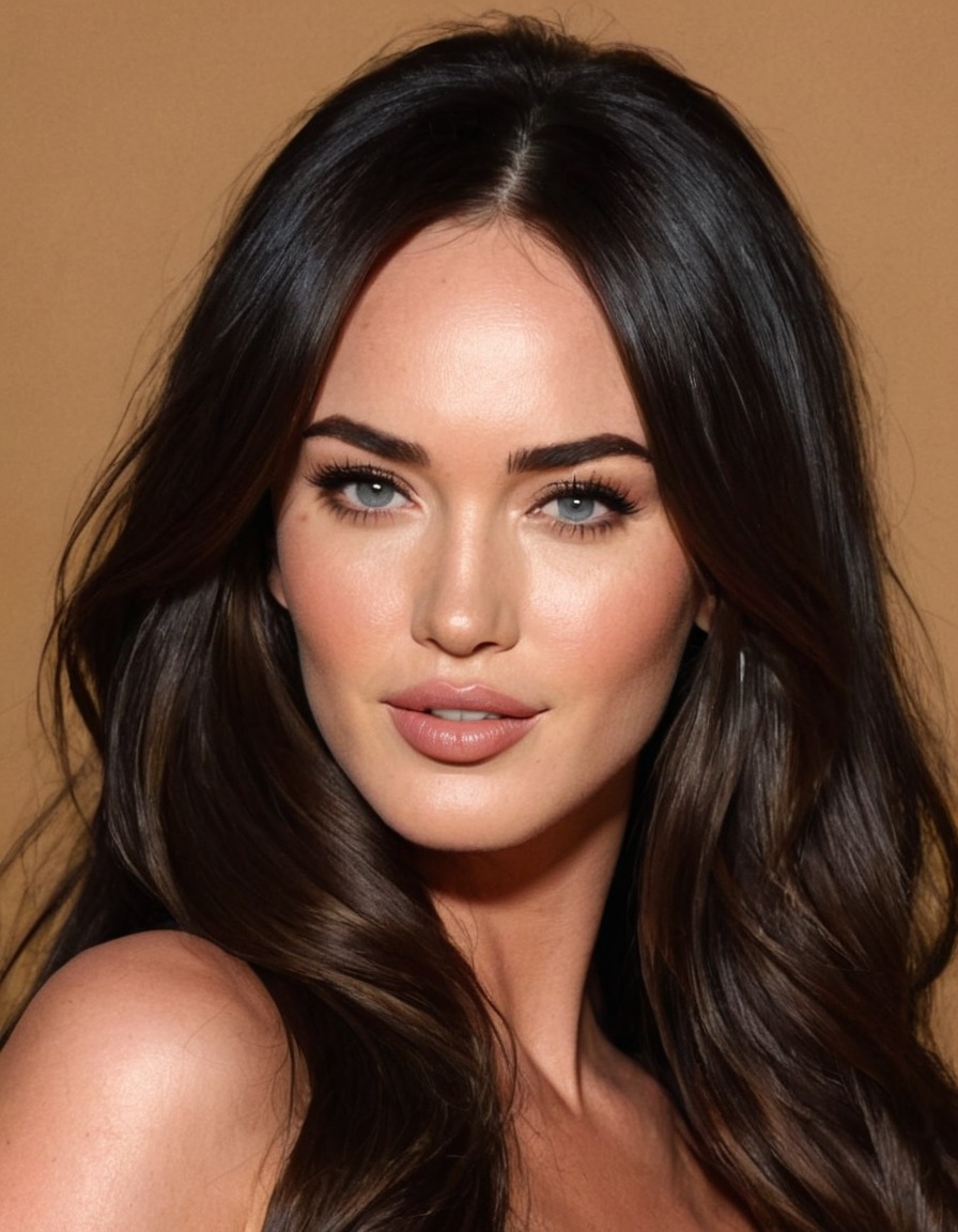 megan fox, portrait, painting, art, celebrity, hollywood