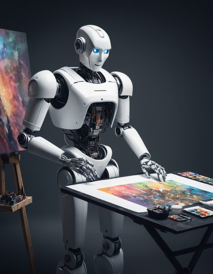 robot, artist, creation, creativity, technology, robots