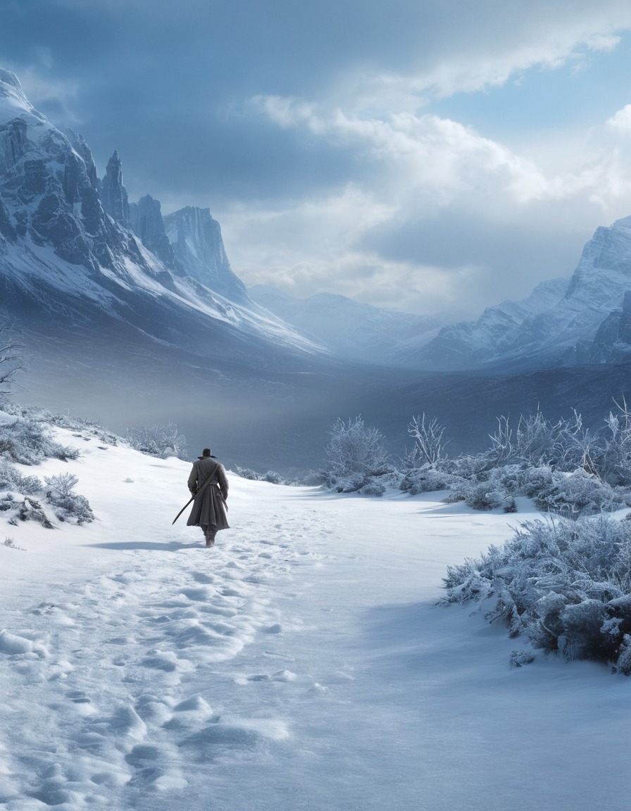 the revenant, movie, snow-covered landscape, wilderness, survival, adventure, movies