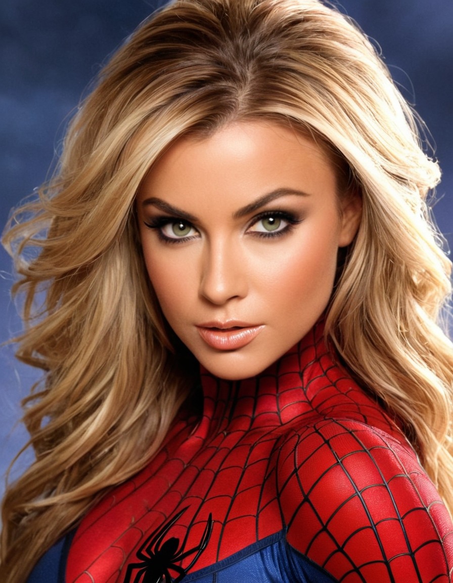 carmen electra, celebrity, spiderman, transformation, actress, superhero, hollywood