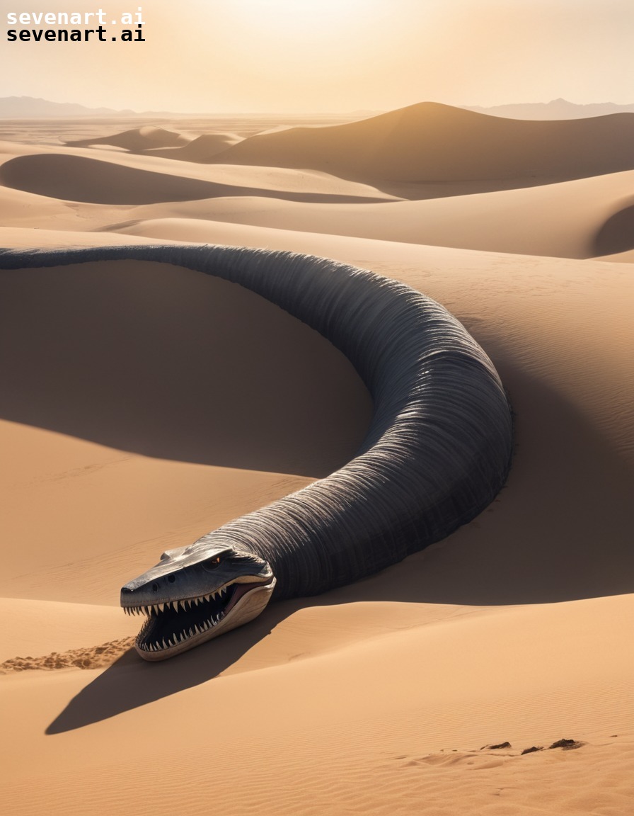 sandworm, fantasy, giant, desert, monster, dune