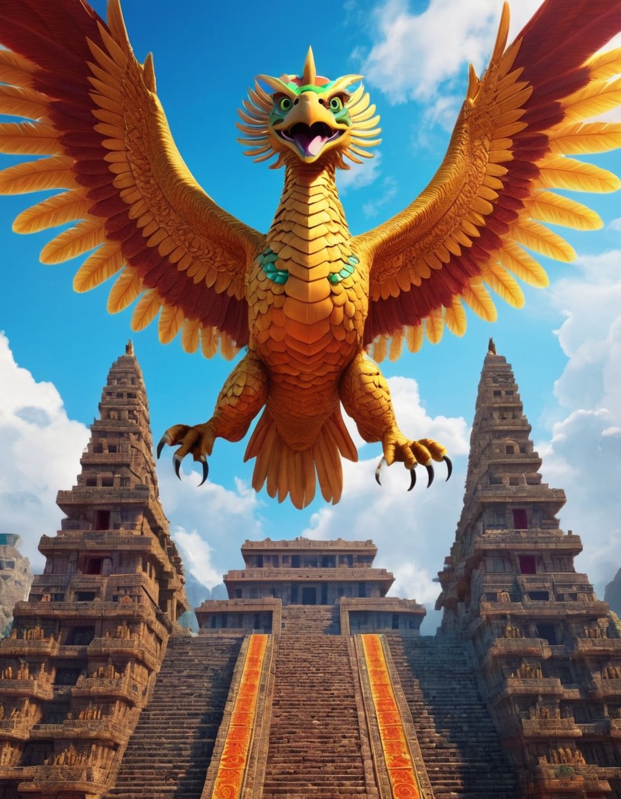 quetzalcoatl, aztec, temple, deity, mythological figure, mesoamerican culture