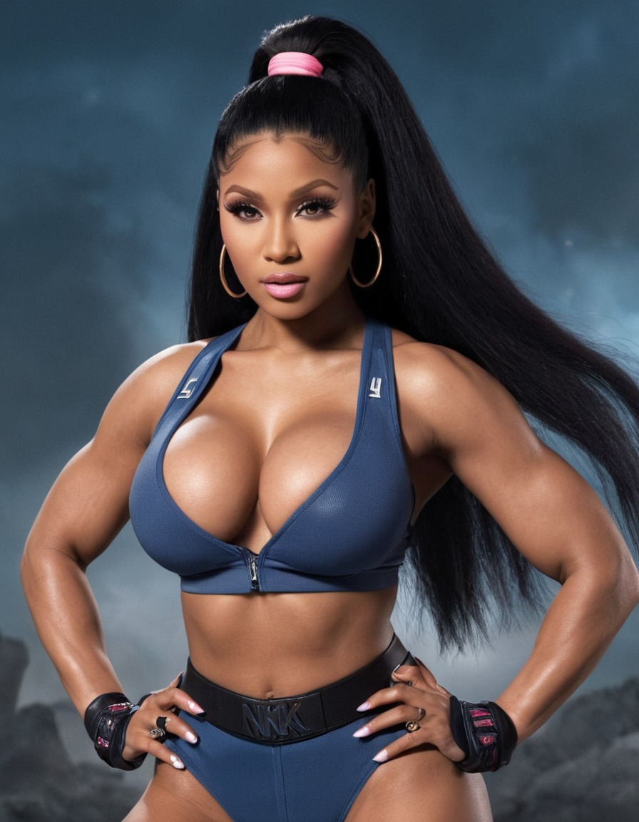 nicki minaj, muscular fitness, action, celebrity, hip hop, workout, exercise