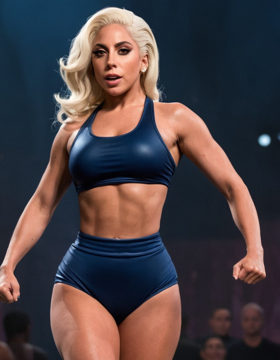 lady gaga, muscular fitness, action, performer, entertainment industry, pop culture