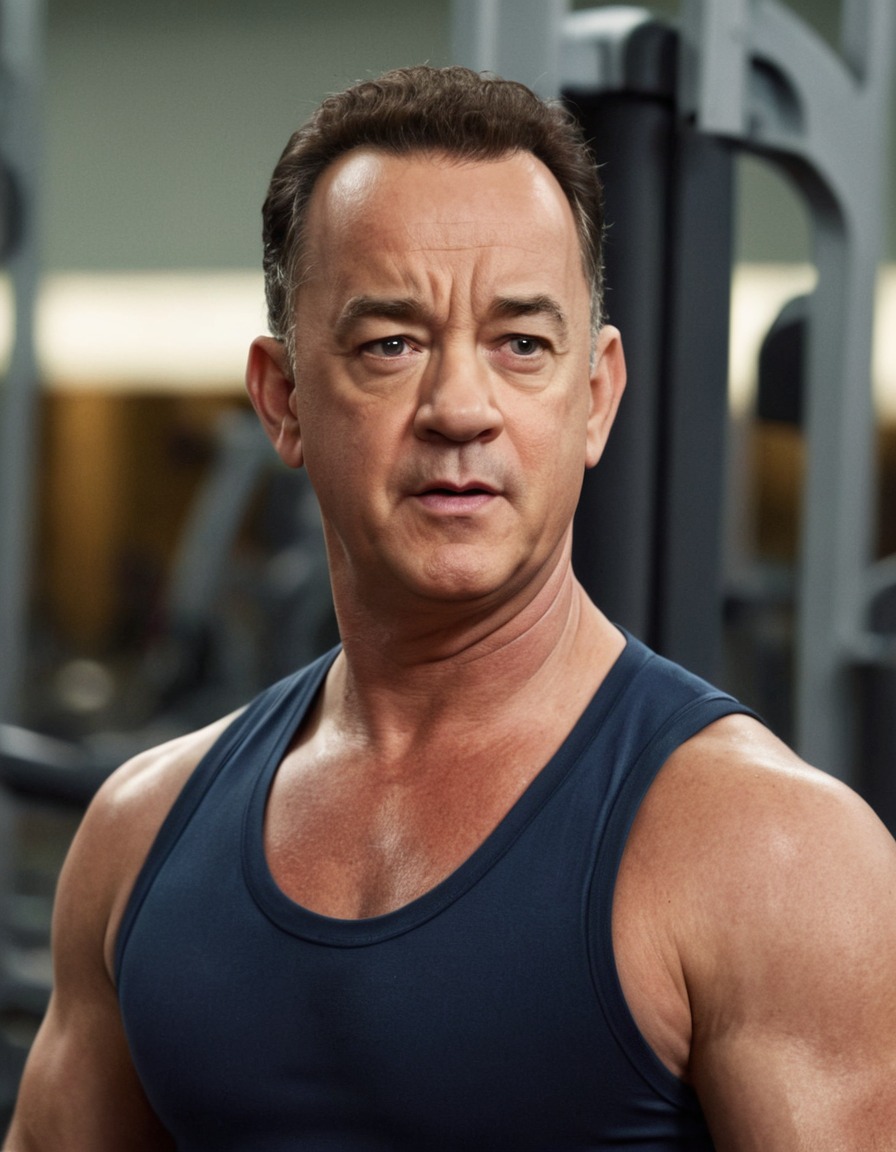 tom hanks, gym, fitness, determination