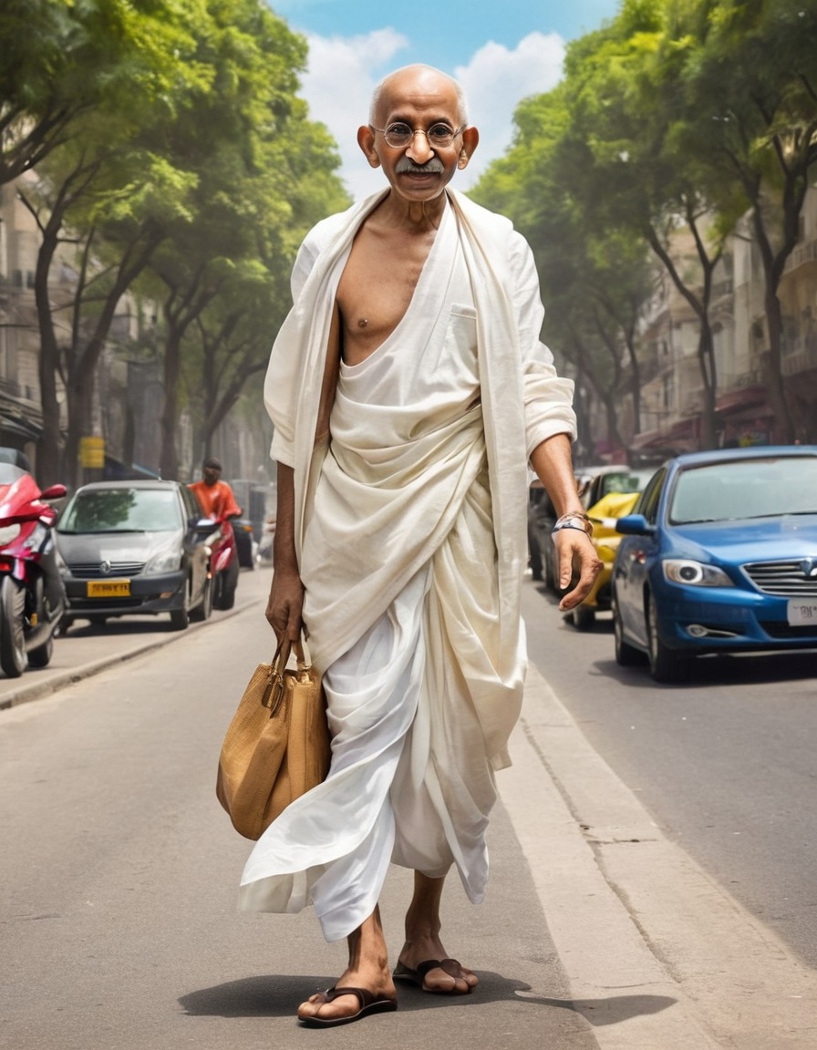 mahatma gandhi, caricature, fashion, humor, funny