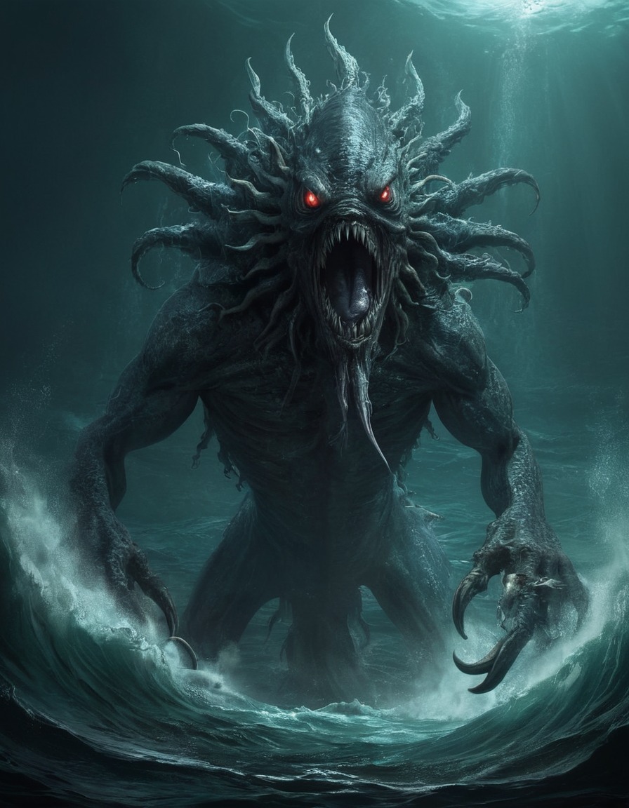 jengu, sea monster, epic, mythology, mythical creature, folklore, legend