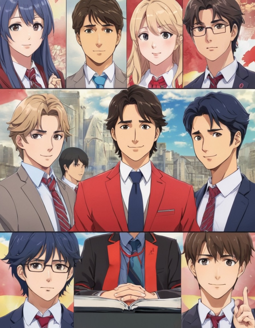 justin trudeau, anime, high school student, club meeting, passion, determination, politics