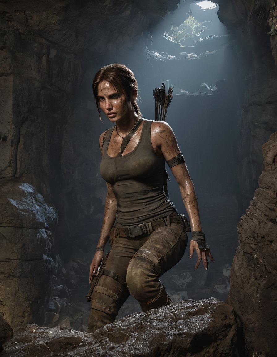 lara croft, tomb raider, zombie, decay, ancient tomb