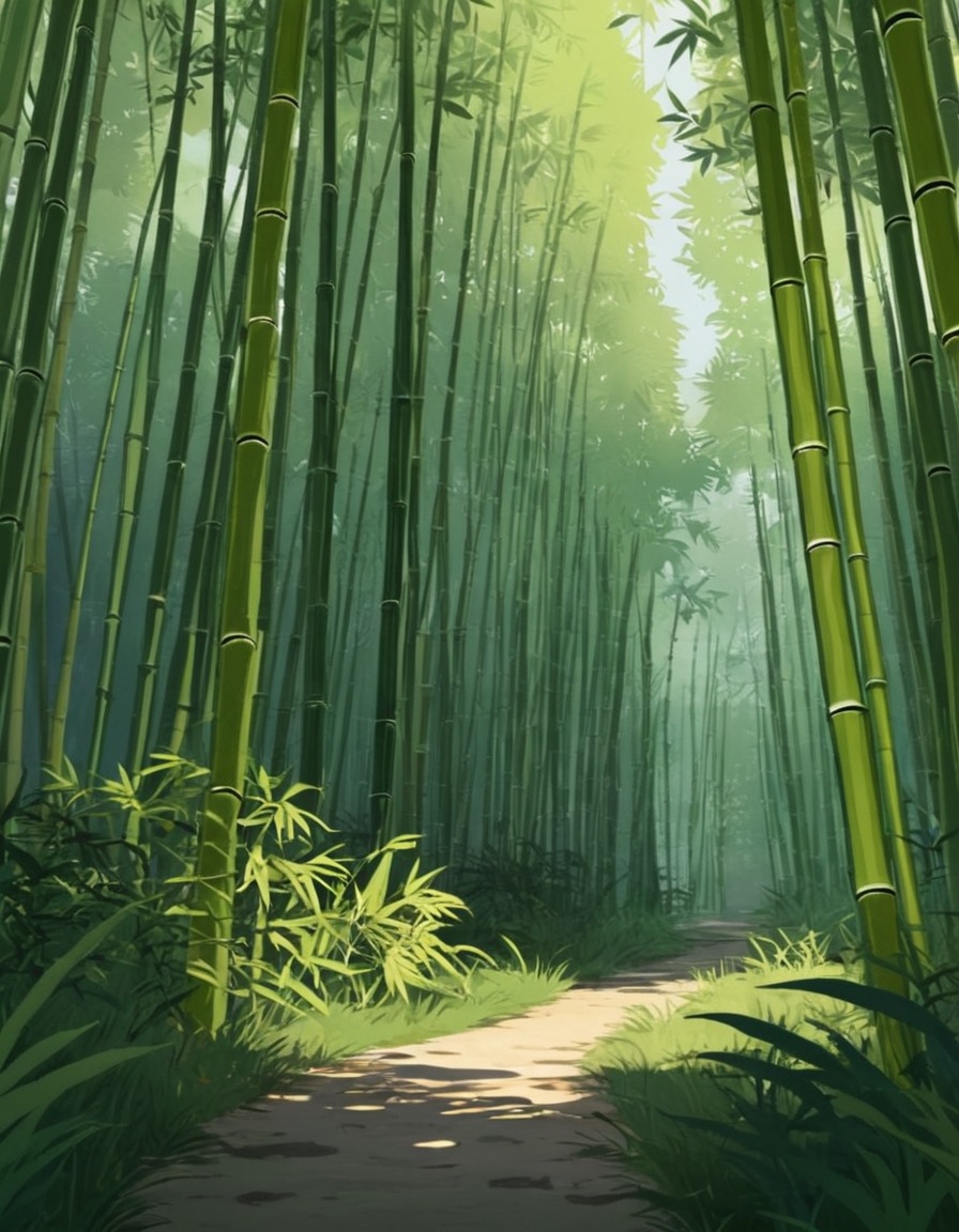 nature, bamboo forest, scenic beauty, natural wonders, greenery, landscape, flora