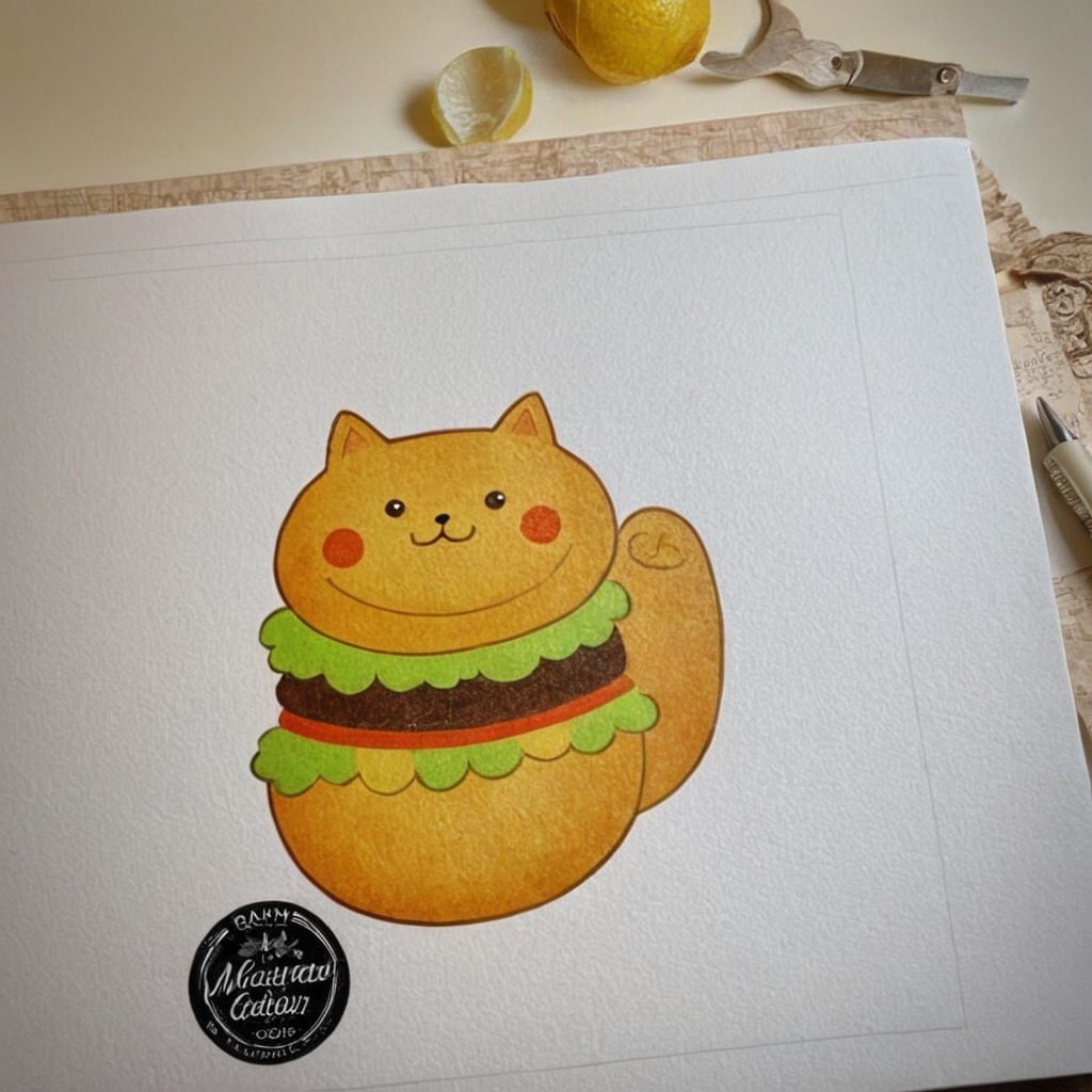 kitty, traditionalart, cat, cartoon, oilpainting, catburgertutorial