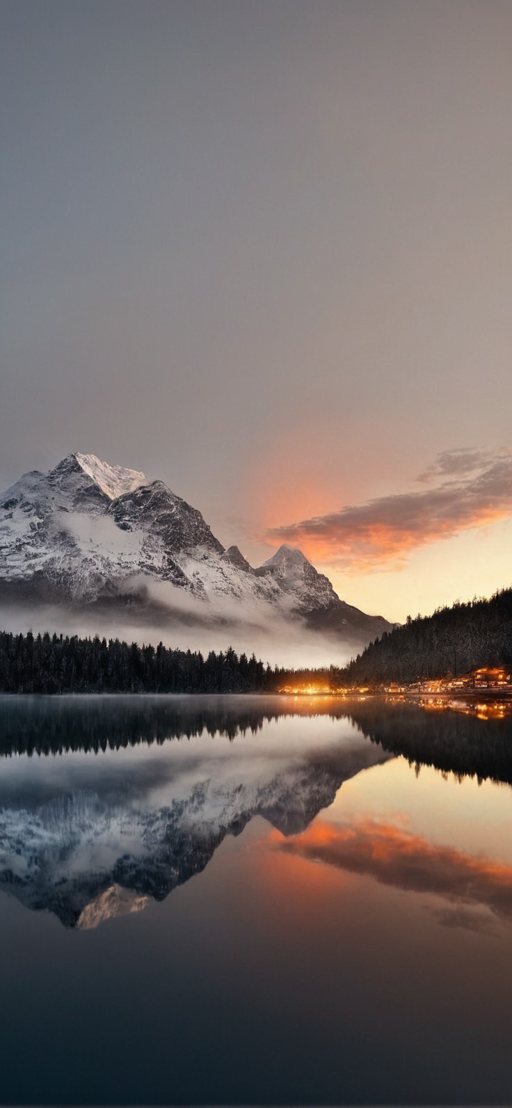 landscapes, mountains, lakes, view, travel, peace and quiet, serenity, misty, clouds, reflections, beauty, nature