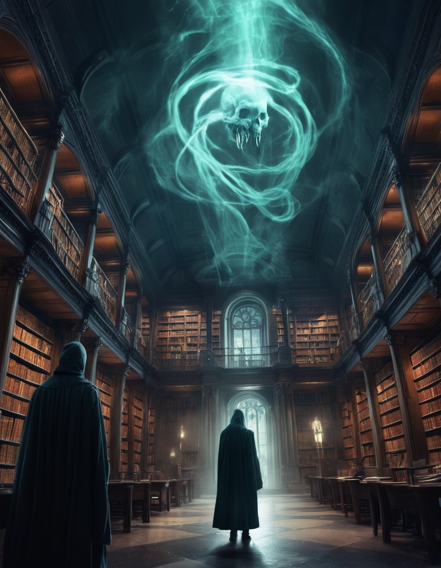 ghost, library, haunting, forbidden knowledge, paranormal, lovecraft, howard lovecraft