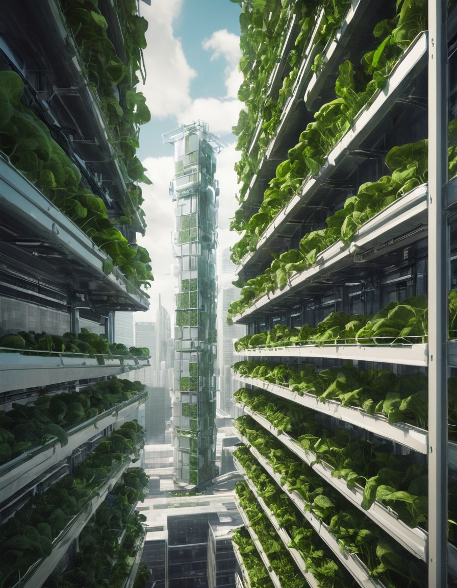 urban farming, vertical agriculture, sustainable design, futuristic technology, indoor farming, technology