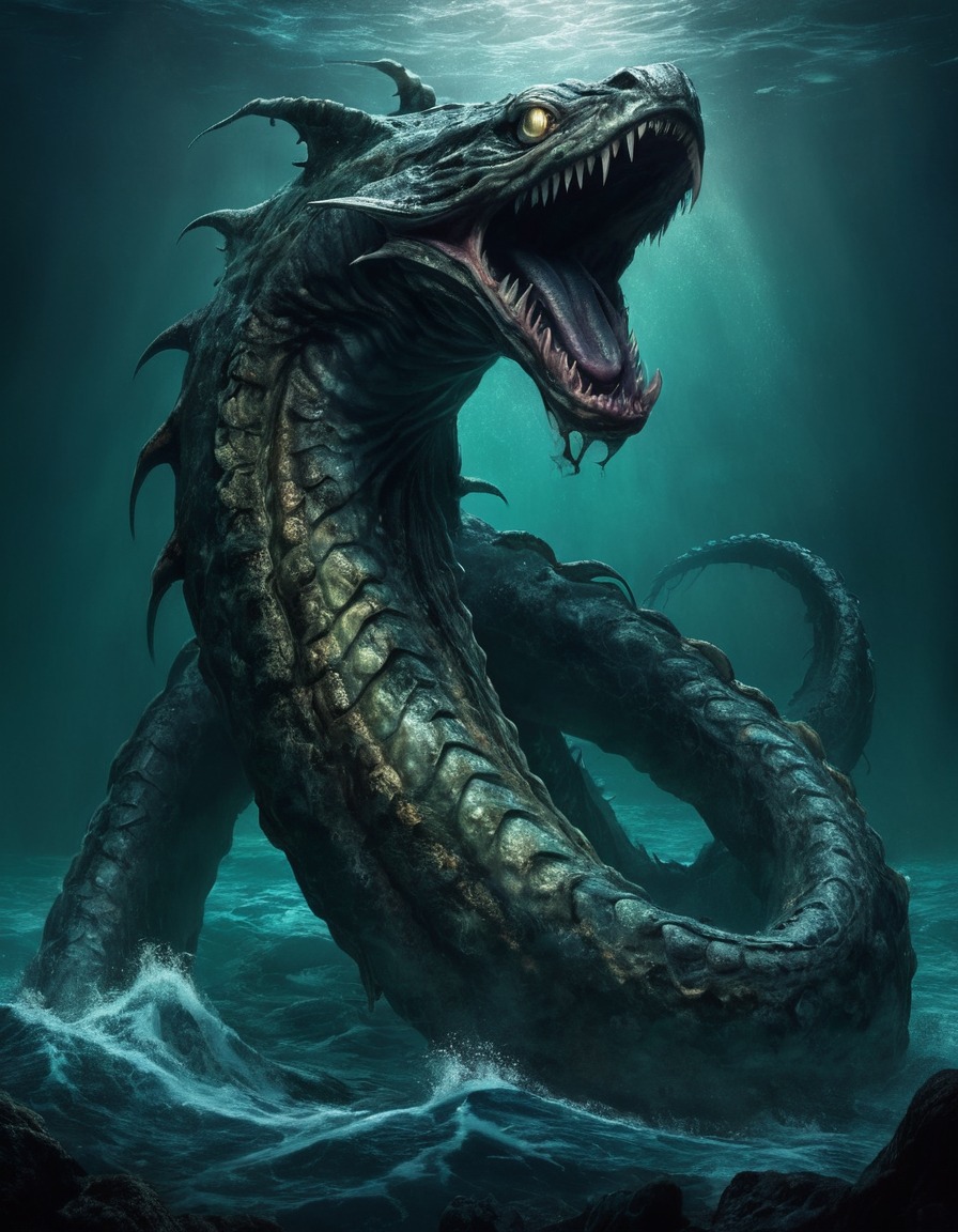 sea serpents, epic, horrible, sea monsters, legendary creatures, mythical beasts