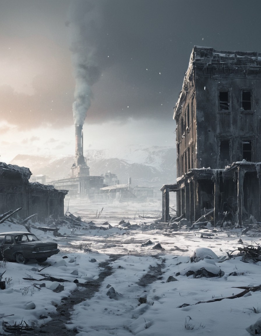 apocalyptic, nuclear disaster, winter, desolation, ruins, fallout, games, tv shows, amazon prime