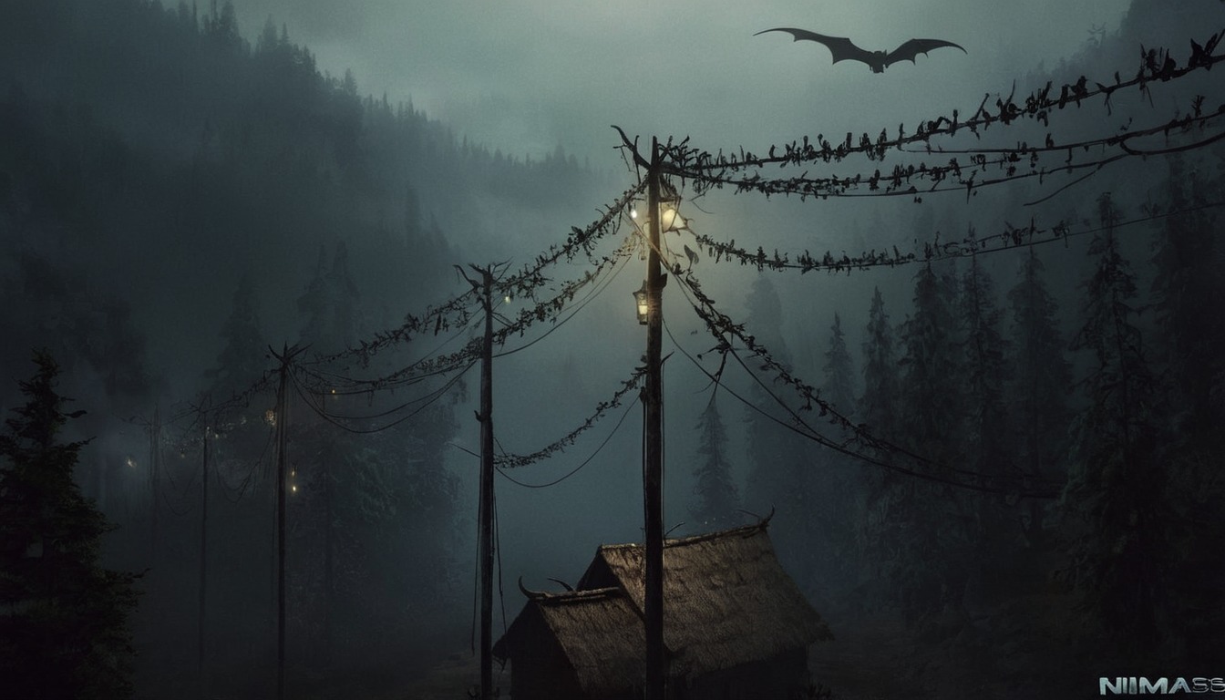 bird, digitalart, forest, fog, crow, foggy, foggyforest, forestfantasy, forestlandscape, gothic, gothicfantasy, gothicstyle, ravens, foggylandscape, aiart, dailychallenge