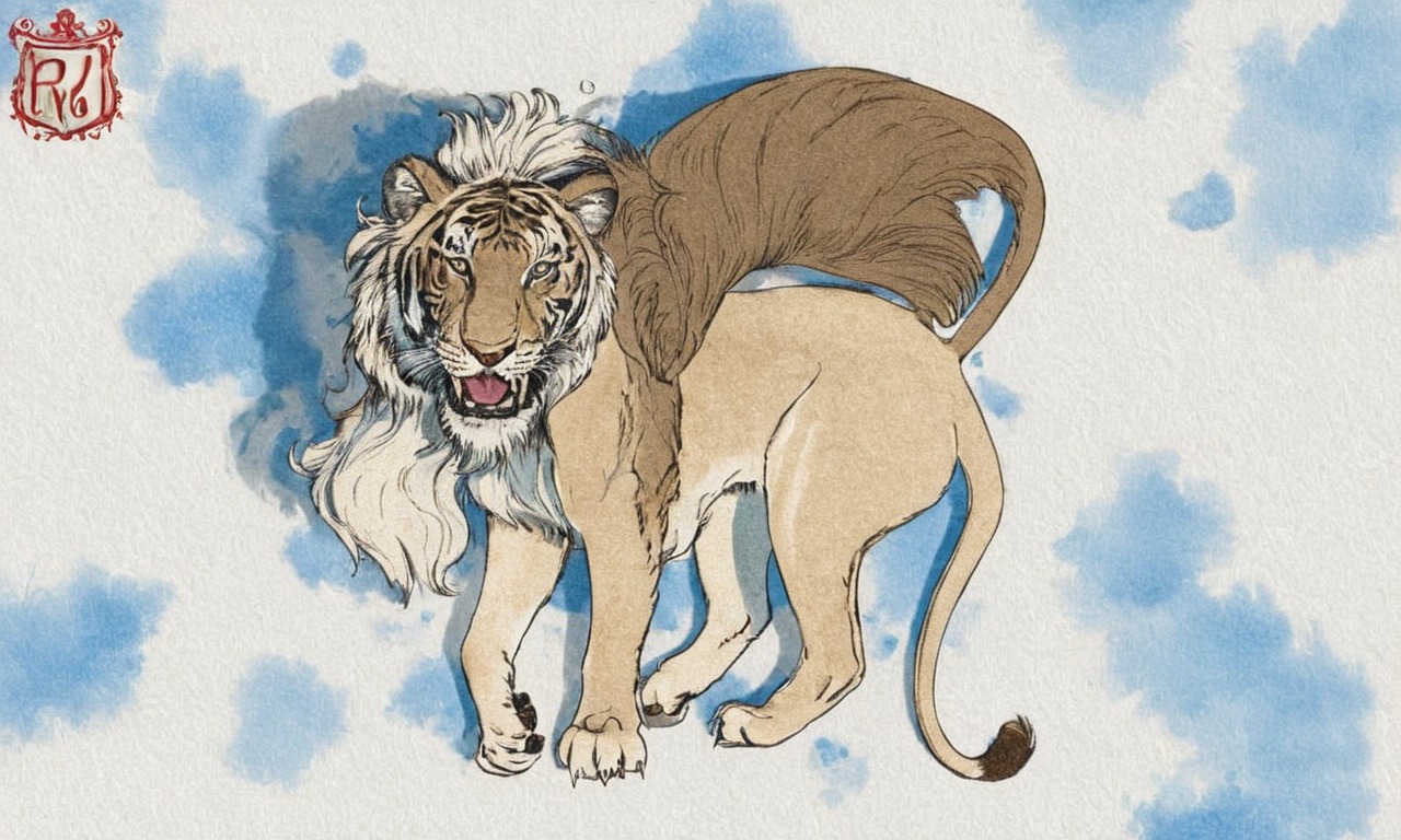 feline, lion, animalart, animal, digitalart, watercolour