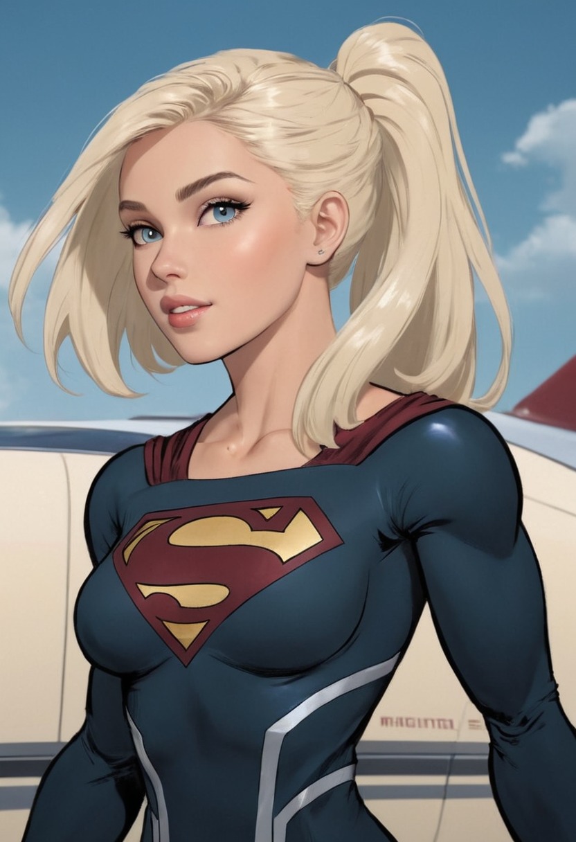 supergirl, digitalart, superheroine