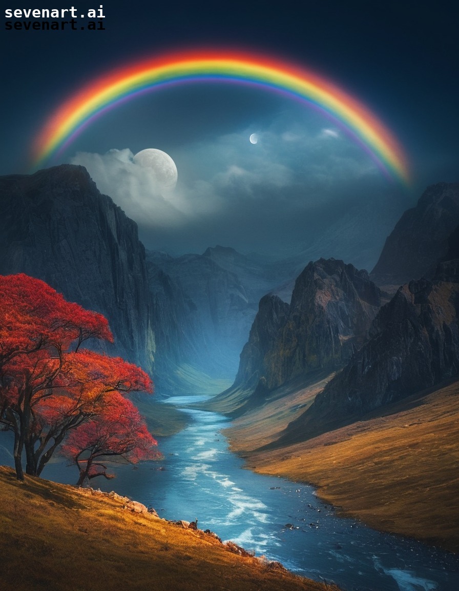 nature, double rainbow, rare phenomenon, natural beauty, solar eclipse