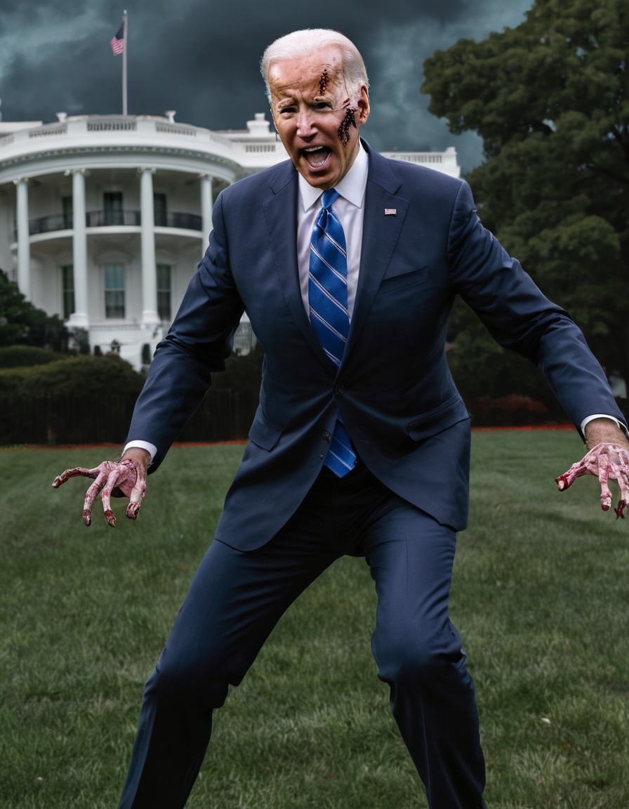 joe biden, white house, zombie, horror, halloween, politics