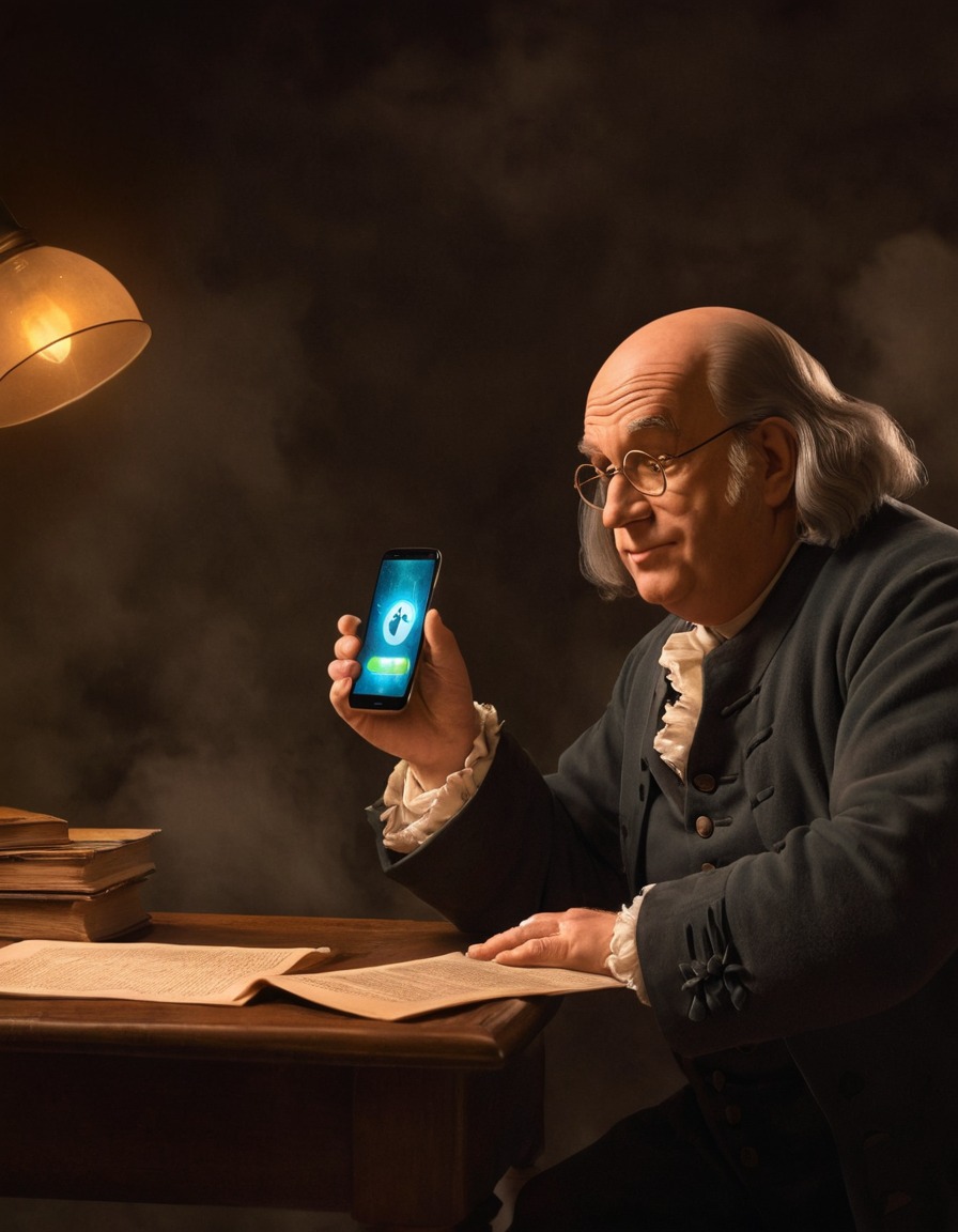 benjamin franklin, smartphone, online search, historical figure