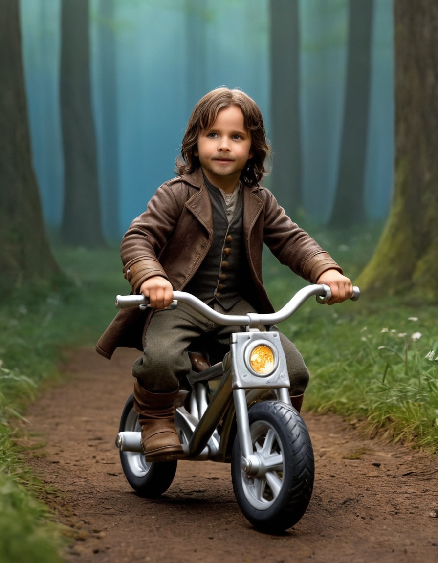 aragorn, children's bike, funny, cosplay, adventure, books