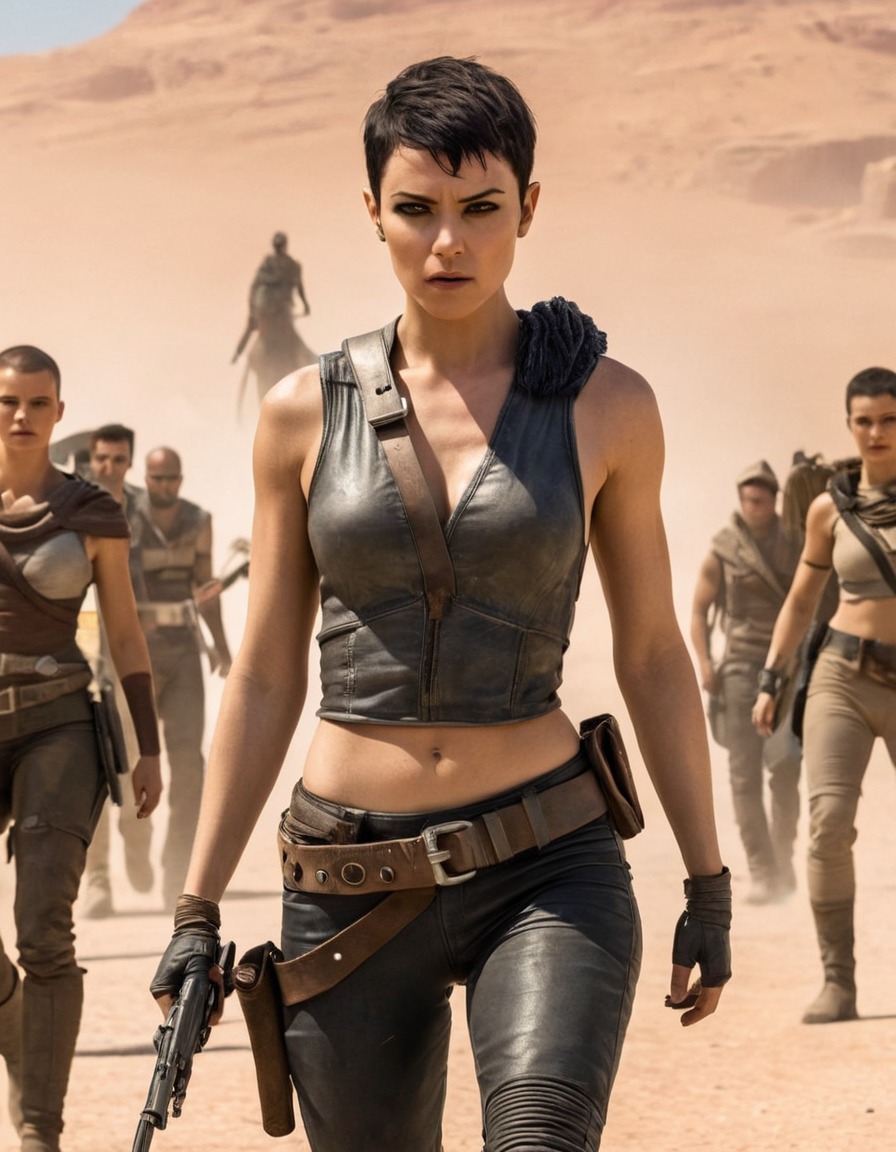 furiosa, rebels, desert wasteland, leadership, mad max