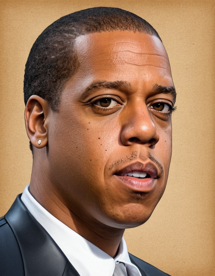 jay-z, portrait, celebrity, musician, painting, art, hip-hop