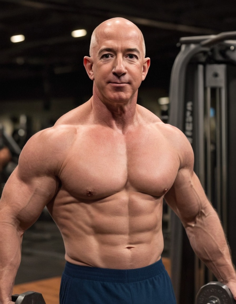 jeff bezos, gym, strength, fitness, weightlifting