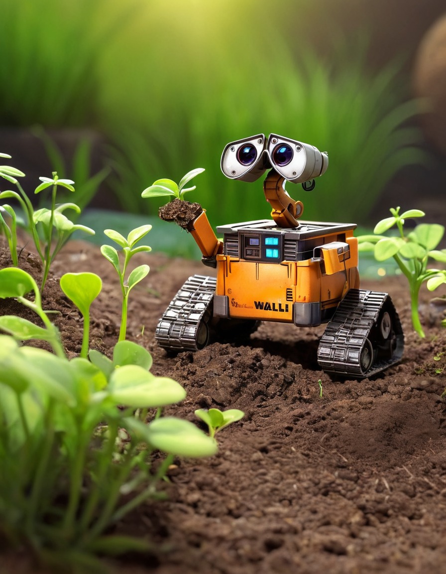 wall-e, plant, discovery, future, sustainability, robots, games, movies