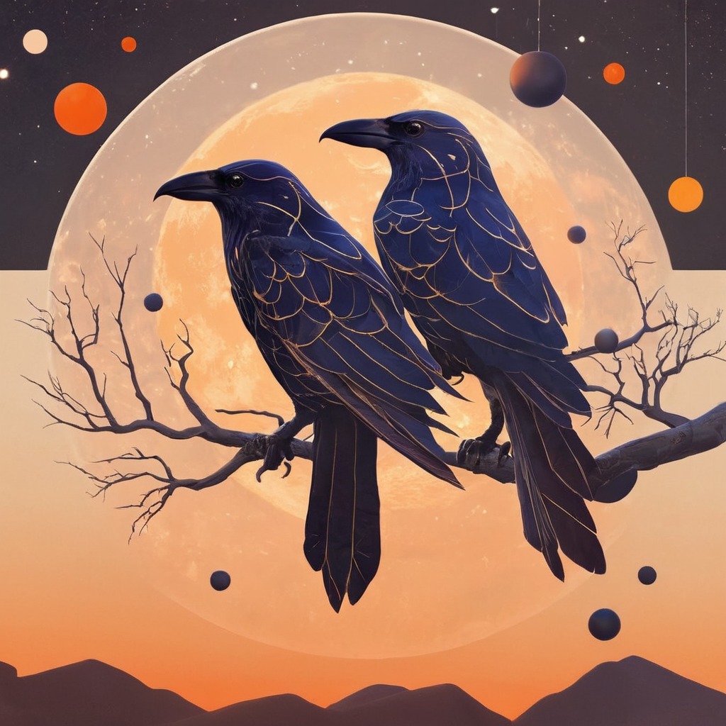 digitalart, wallpaper, dreamup, ravens, ai_art