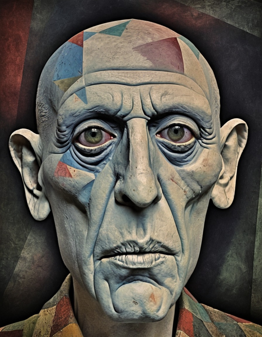 art, painting, picasso, self-portrait, cubism, zombie, contemporary art