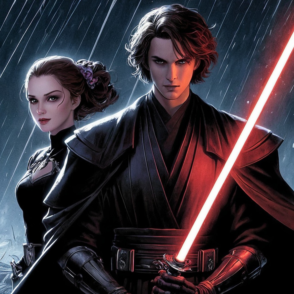 starwars, fanart, fanfiction, darthvader, anakinskywalker, anakinstarwars, padmeamidala, galacticempire, darthvaderstarwars, sithwarrior, empirestarwars, dark_side_of_the_force, padmestarwars, ai_generated_art