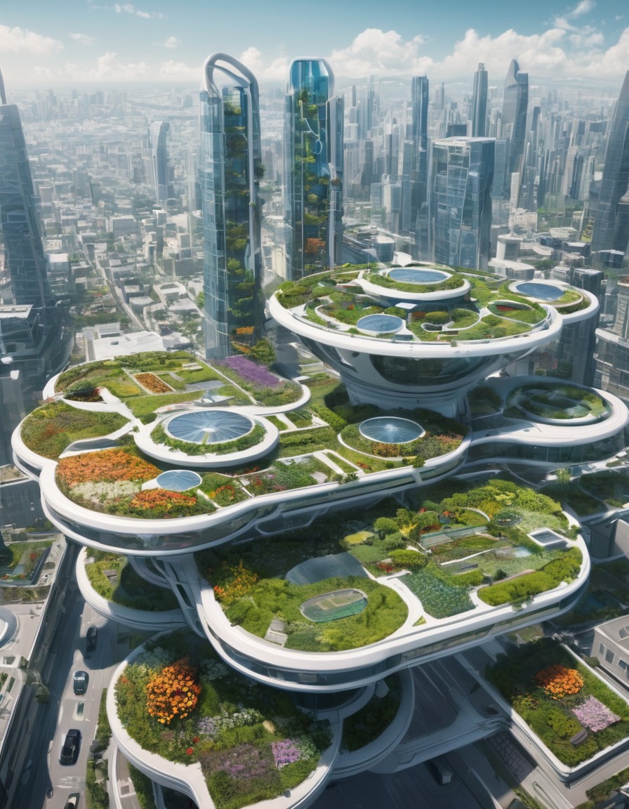 futuristic, urban, sky-high, technology, transportation, modern city, city