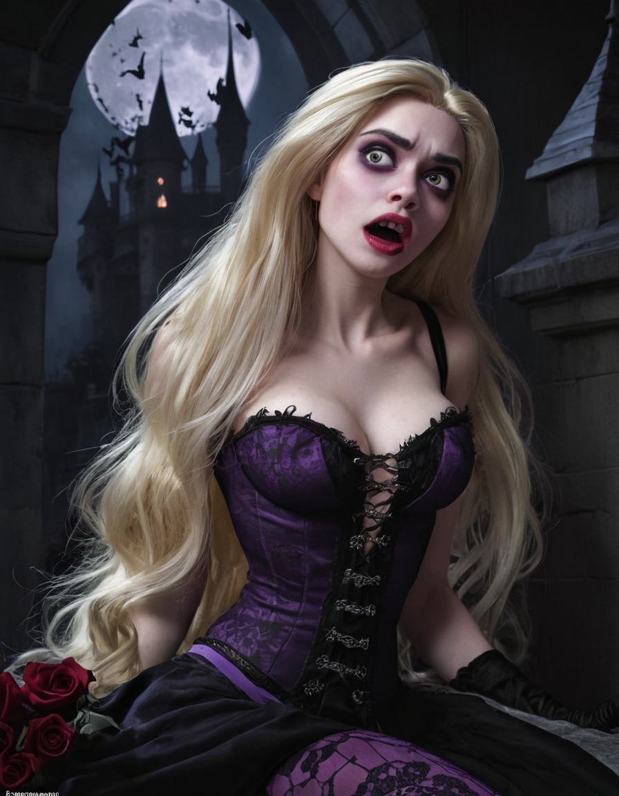 vampire, rapunzel (tangled), tangled, fairytale, disney, dark fantasy