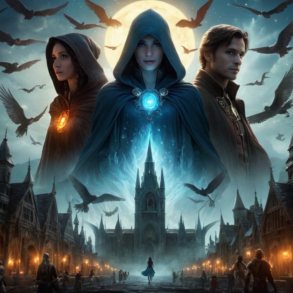 videogamefanart, magic, rpg, mage, bookcover, coven