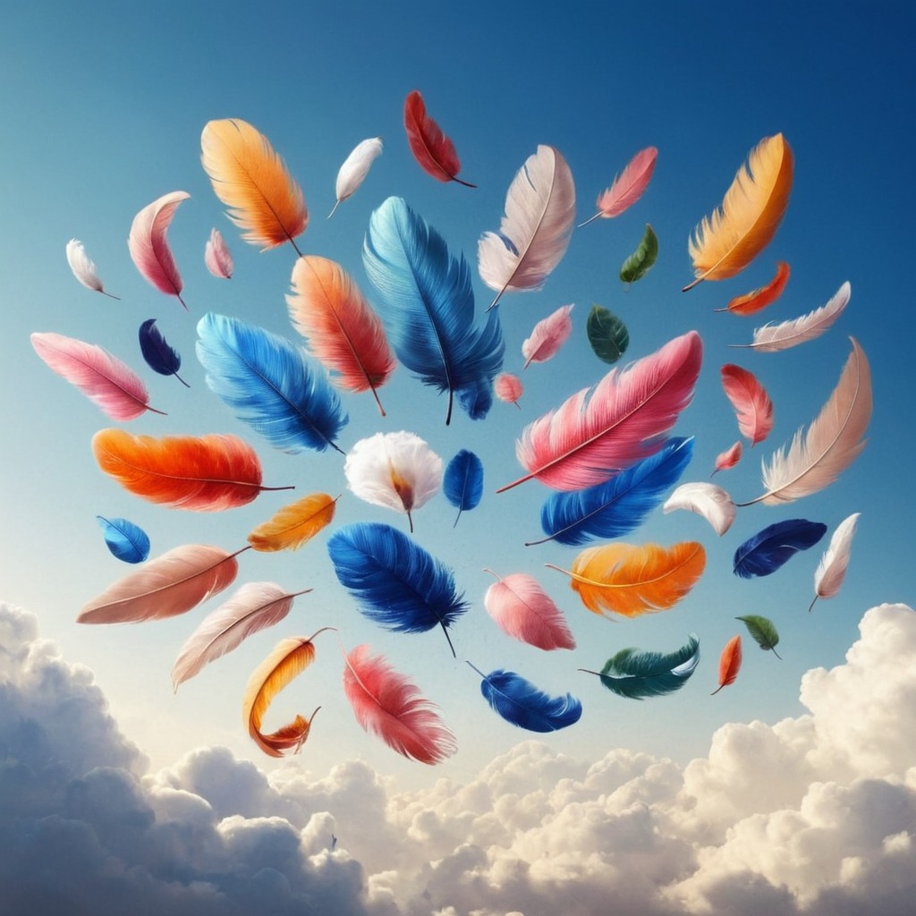 flying, sky, colourful, feathers