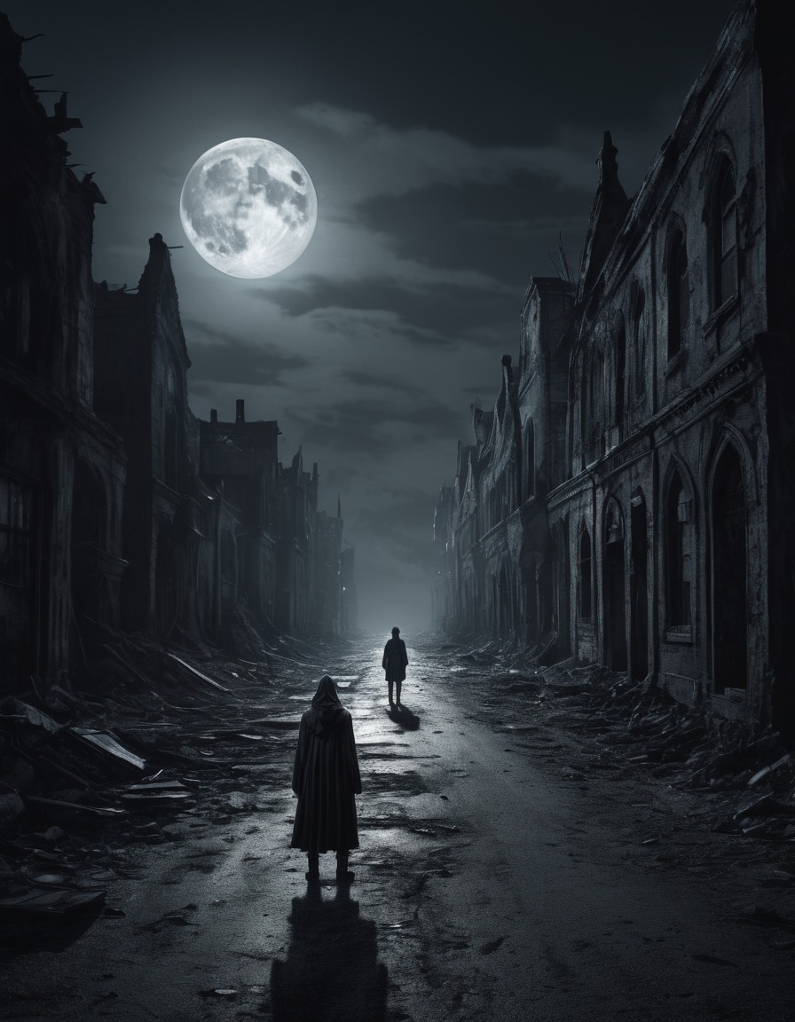 gothic, street, moonlit, abandoned, underground, dark