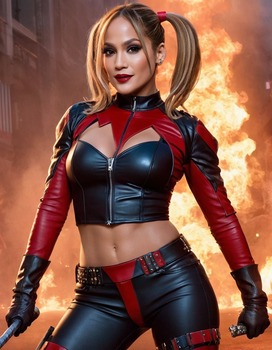 jennifer lopez, harley quinn, action, entertainment, celebrity, performance, character