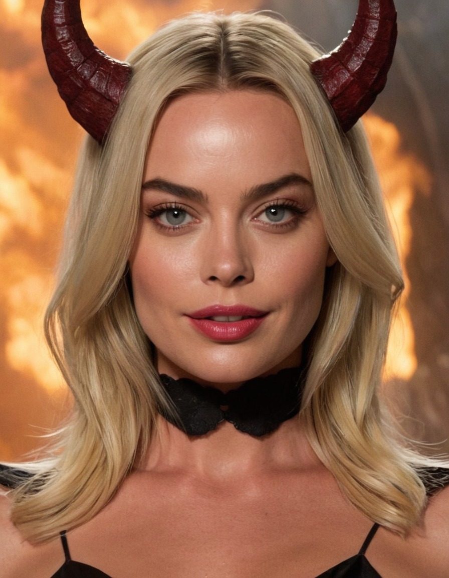 margot robbie, demon, actress, celebrity, character, supernatural, hollywood