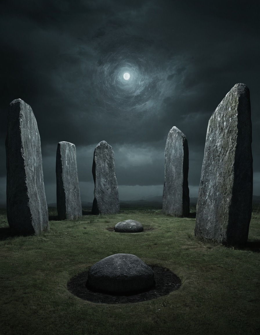 mystical, standing stones, ancient power, circle, spirituality