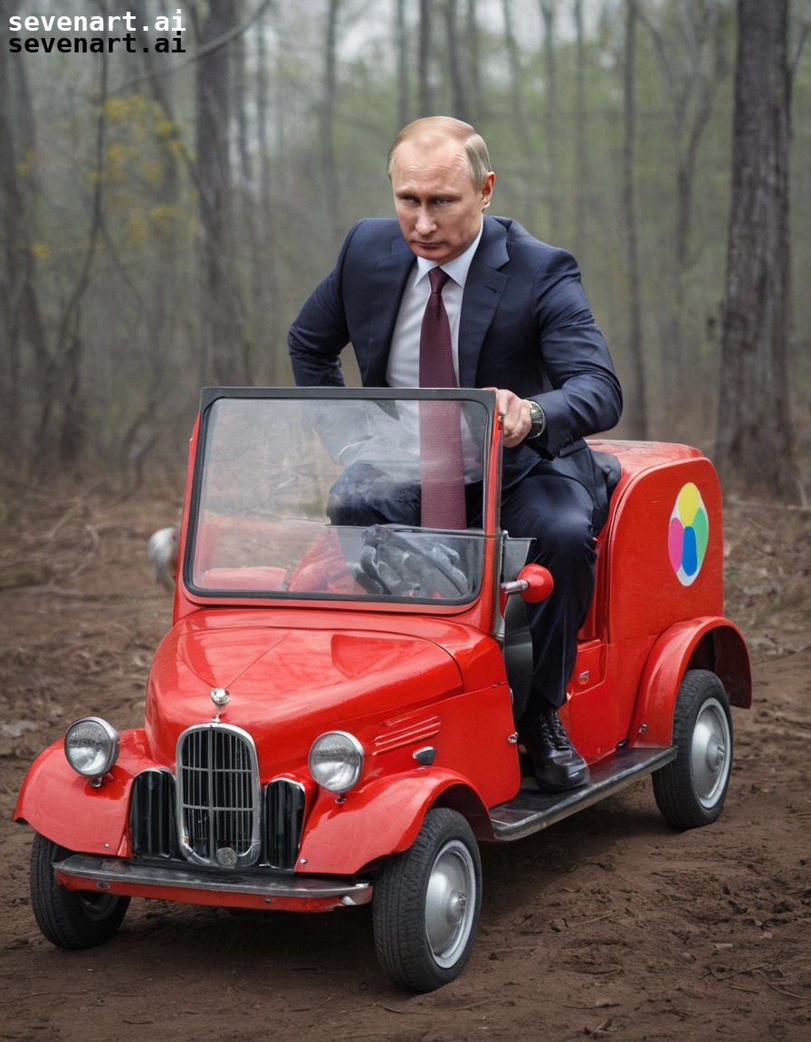 vladimir putin, clown car, humor, political satire, unexpected, putin, russia, russian president